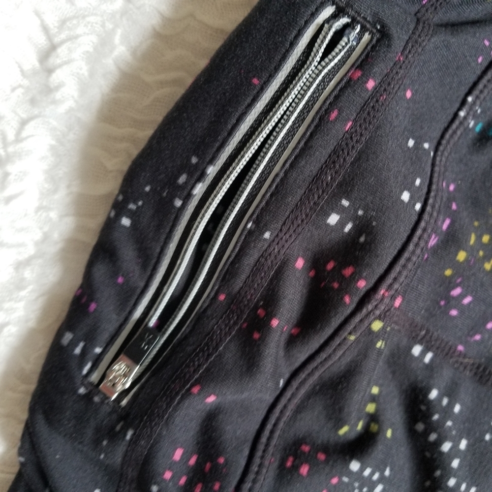 Athleta Multi Color Square Print Tights Pocket - image 8